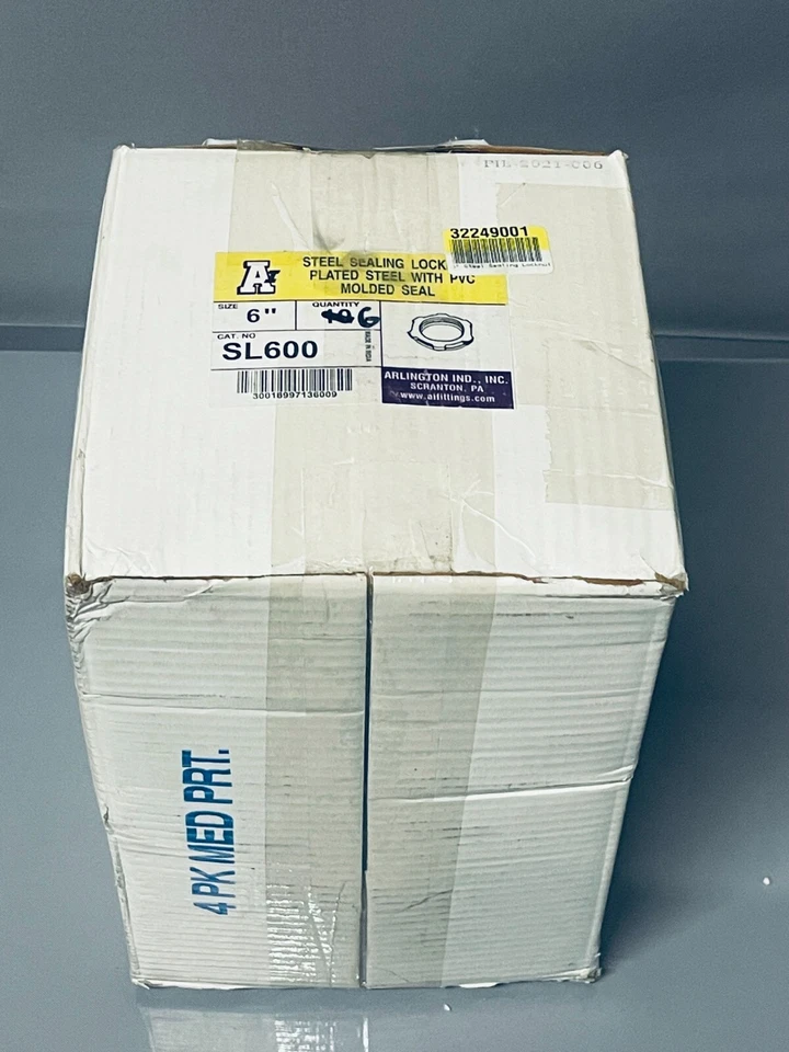 Arlington SL600 6" Acero Sellado Tuercas Chapado Acero PVC Moldeado Sello Paquete de 6 Foto 3 de 4