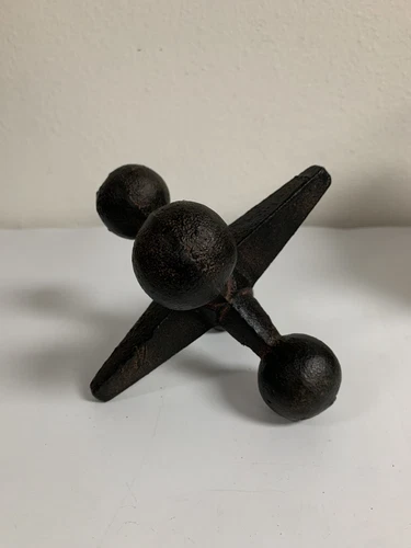 Cyan Design ~ Cast Iron Jacks Jack Jax Bookend ~ Mid Century Design ~ Large - Picture 4 of 8