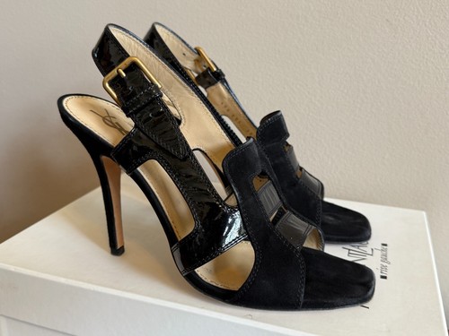Vintage YSL Yves Saint Laurent Black Doll 100 Slingback Heels size 38.5 - Picture 11 of 18
