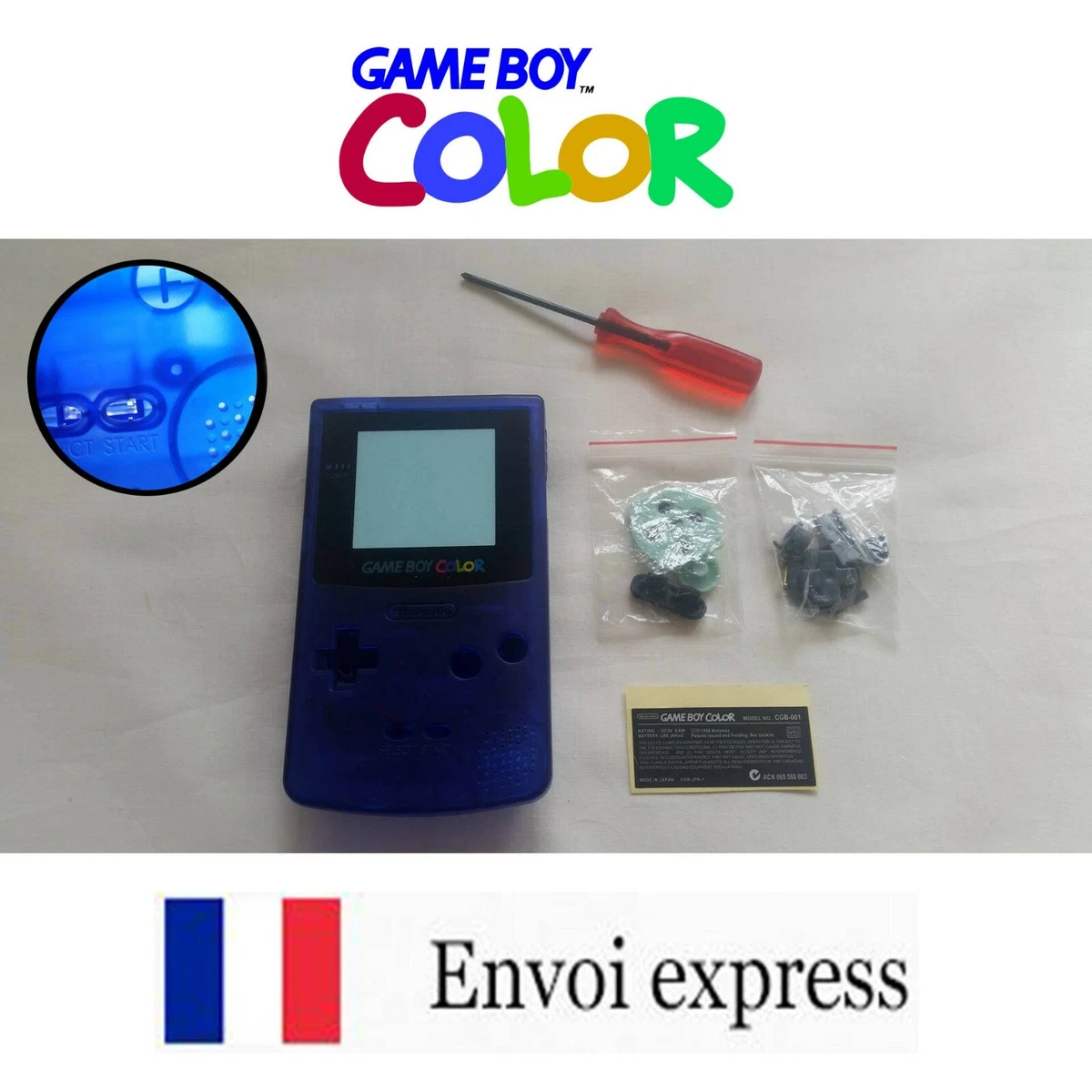 Es- Phonecaseonline Gameboy Color Pikachu Noir Neuf