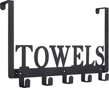 Over the Door Hooks, Towel Holder for Bathroom, Door Mount Towel Rack for Bedroo
