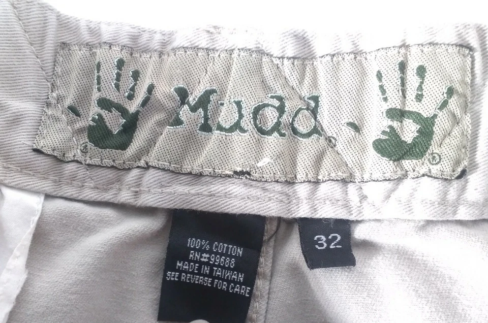 Vintage Mudd Khaki Cargo Shorts Beige Men's Size 32 Baggy  Foto 4 de 4