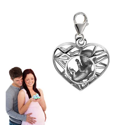 Silberpoint, Charm Anhänger "Baby in meinem Herz"-925er Sterling Silber- Neu