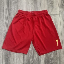 Kids Soccer Sport Red Shorts Size 12