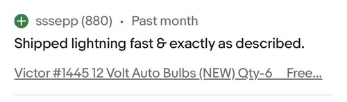 Victor #1445 12 Volt Indicator Auto Bulbs (NEW) Qty-6 Free Same Day Shipping! - Picture 9 of 24