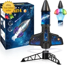 Rocket Launcher for Kids -200 Feet of Flight Altitude, Auto Electric Rocket Toys