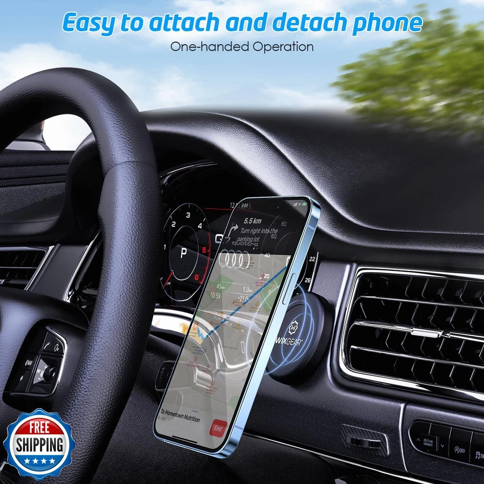 WixGear Universal Flat Stick On (2 Pack) Dashboard Magnetic Car Mount Holder  - Image 2 of 4