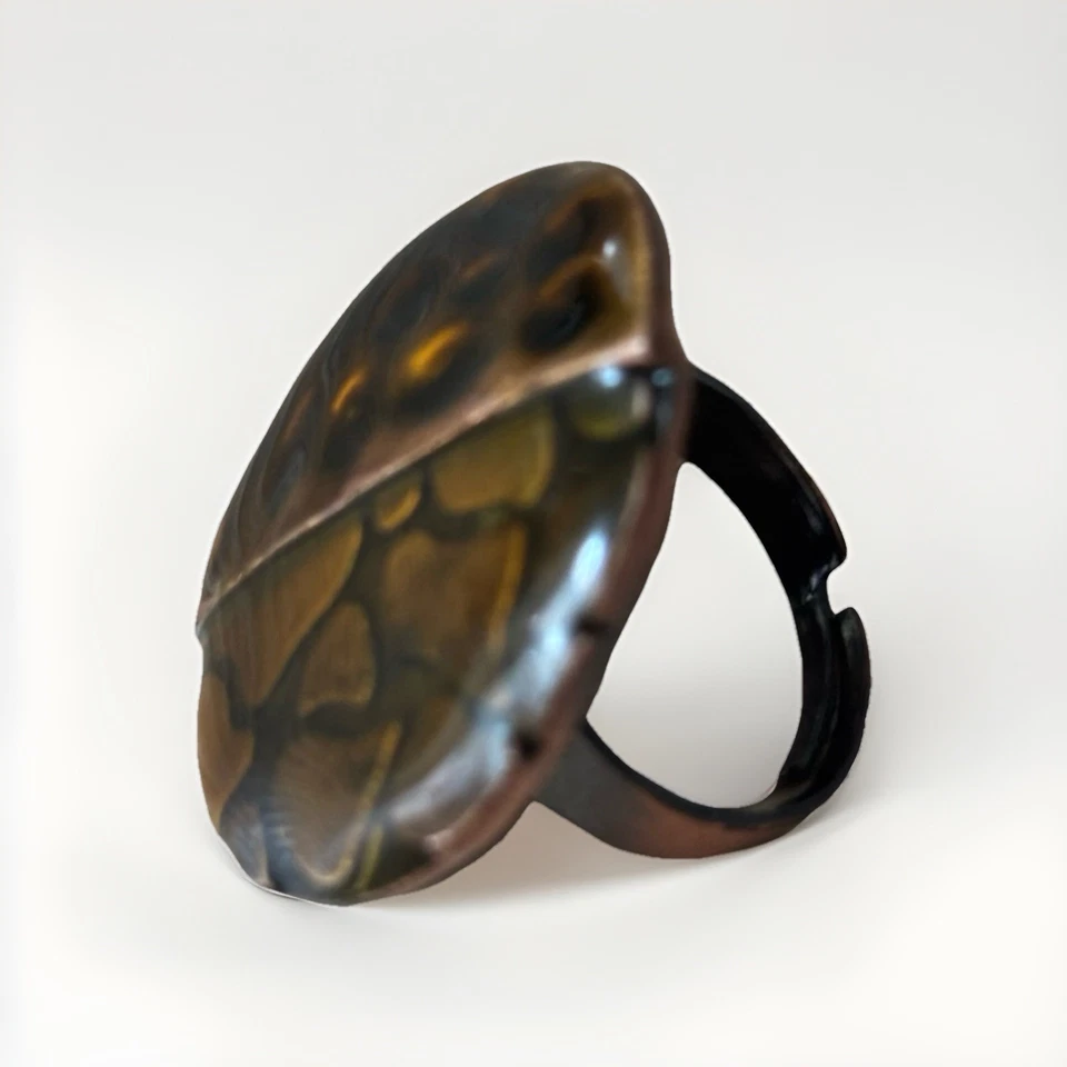 Jolie Bague En Cuivre Émaillé - Photo 4/4
