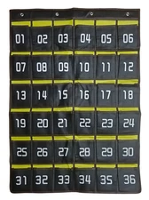 Classroom Pocket Chart Cell Phone Calculator Storage Holder Wall Door 36 Pockets