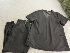 Technical Collection FIGS Scrub Set Womens L Gray Top XL Jogger Pants