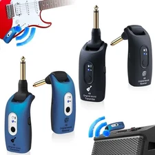 2.4GHz Wireless Guitar System Transmitter Receiver 100ft Rechargeable