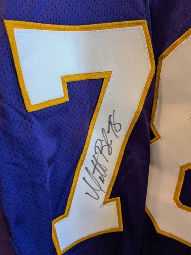 Minnesota Vikings Matt Birk #78 Purple Autographed Puma NFL Jersey - Size 50