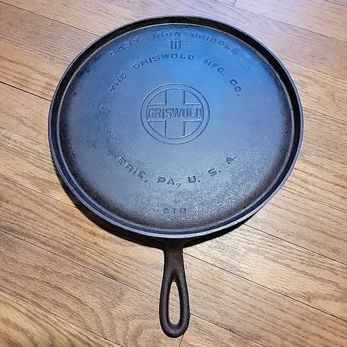Griswold Cast Iron #10 Large Logo Griddle