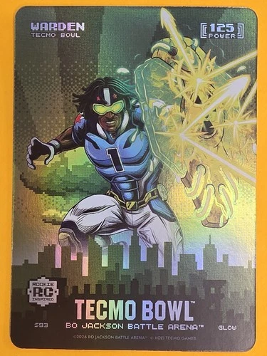 2026 Bo Jackson Battle Arena TECMO BOWL Skyline Battlefoil Glow Warden S92