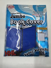 It's Academic Jumbo Oversize Book Cover Blue Free Bookmarks Included Stretchy