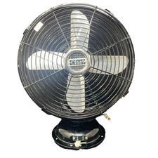 Industrial Black CINNI Vintage 8" Electric Vintage Fan WORKS