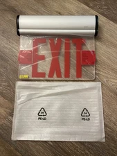 Exit Sign Led Emergency Battery Backup Surface Mount Red And Green Available 
