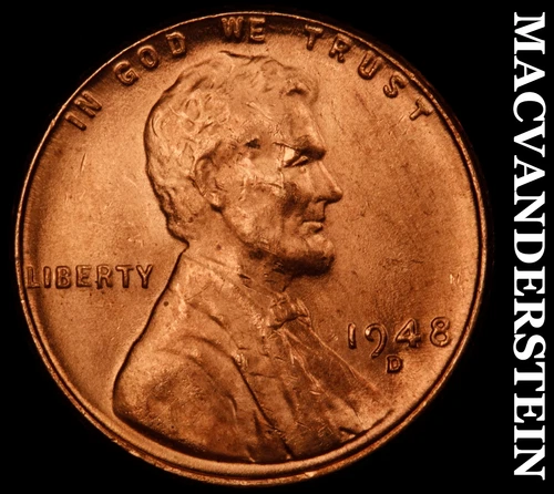 1948-D Lincoln Wheat Cent- Choice Gem Brilliant Uncirculated No Reserve #J2200