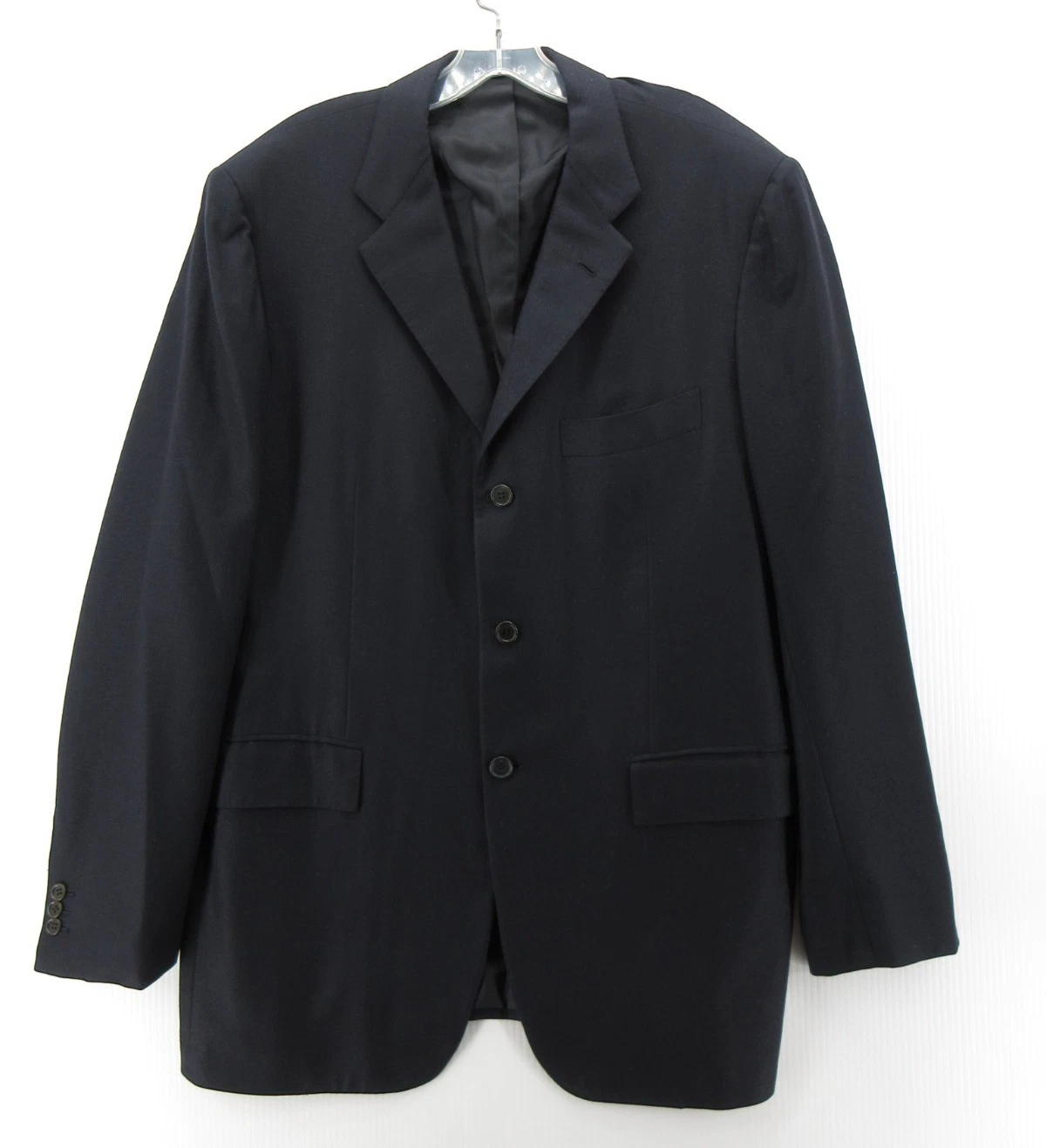 Kiton Sport Coat Men 44 Blue Navy Blazer Wool Jacket 3 Button Italy 56 VINTAGE *
