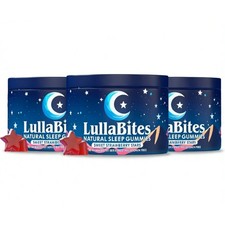LullaBites Natural Sleep Gummies   Made in USA, With 5-HTP, 3 pack
