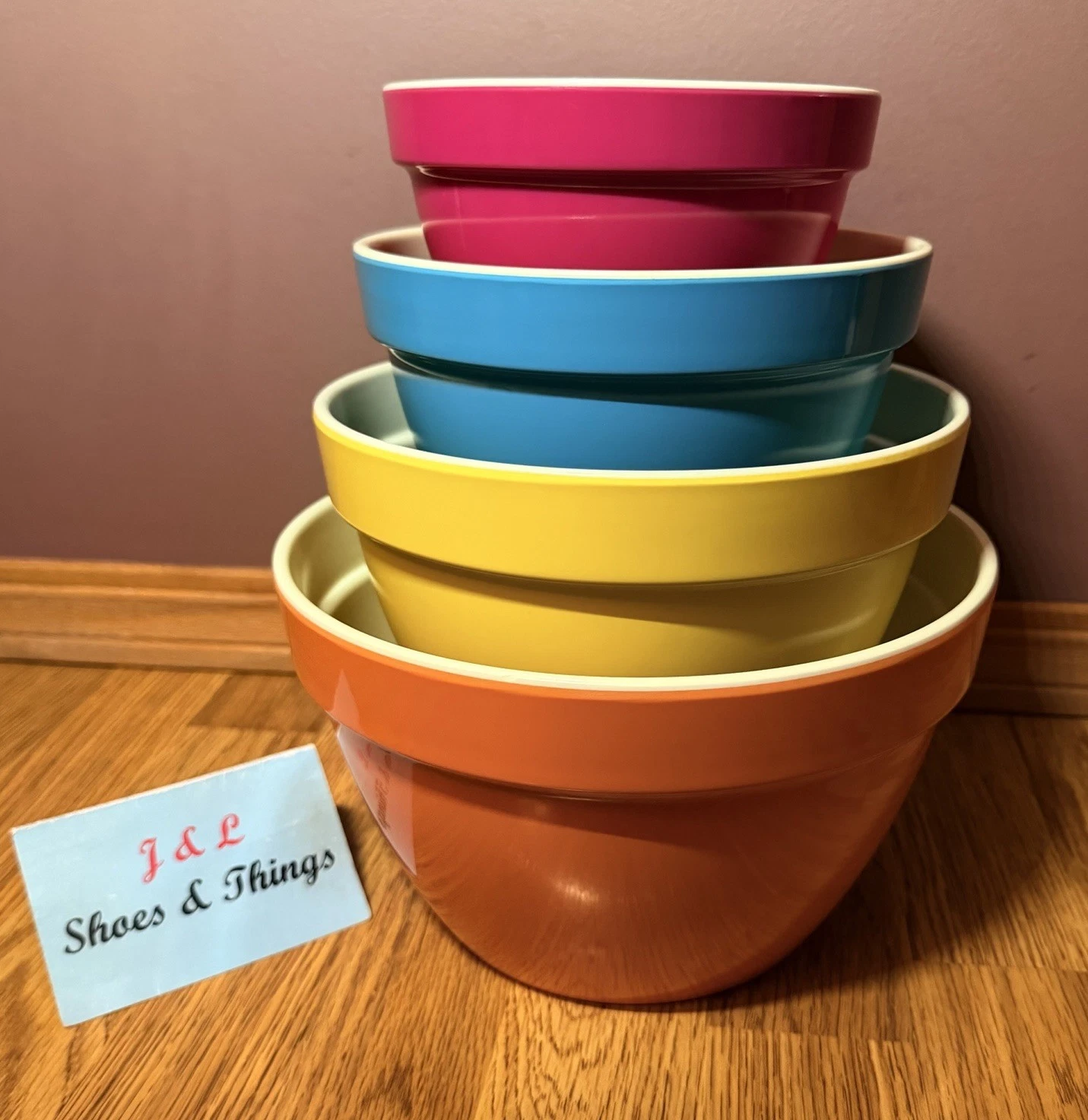 Melamine Nesting Mixing Bowls Set of 4 Various Colors
Opens in a new window or tab