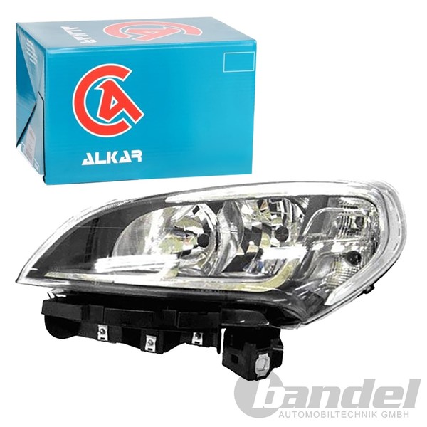 Alkar H7/H7 Scheinwerfer +LWR-MOTOR Schwarz Rechts Passend FüR Fiat Doblo | 2772-image