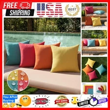 Durable and Waterproof 18x18 Decorative Pillow Covers - Set of 4 Vibrant Colors