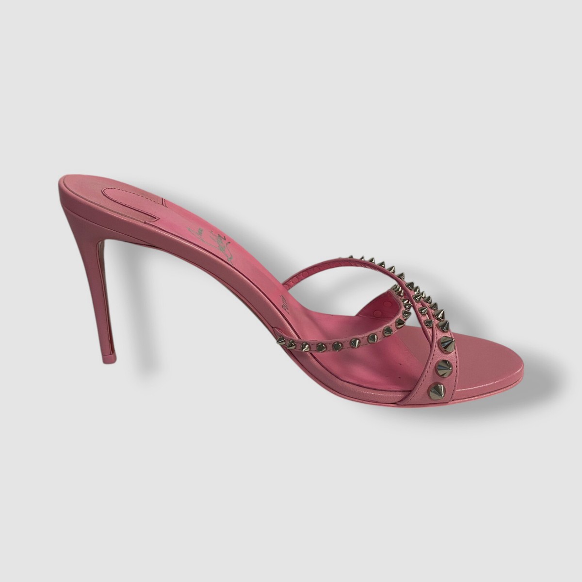 Christian Louboutin パープル スウェード　パンプス 38 Christian Louboutin Women's Pink Tatoosh Spikes Red Sole