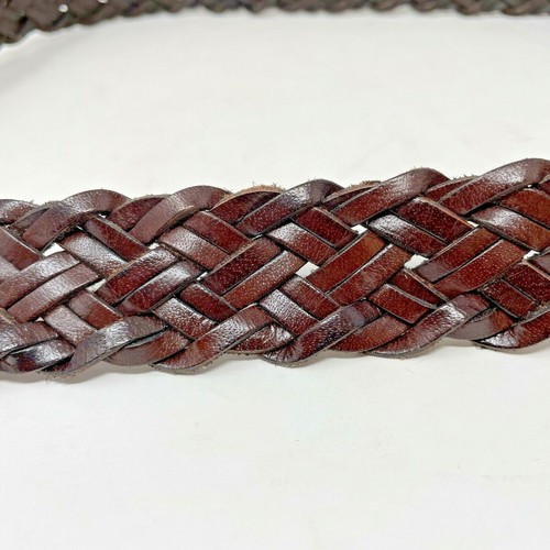Capezio Womens M/L woven leather brown belt 1.5 “ - Picture 5 of 7