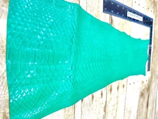 Green Piece Genuine Python Snakeskin Leather real hide snake skin Rattle 332