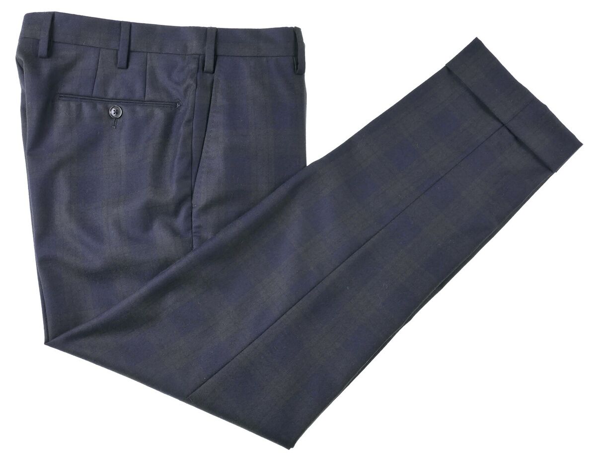 PT01 Blue Green BLACKWATCH Tartan Plaid Brushed Wool Dress PT01 Blue Green BLACKWATCH Tartan Plaid Brushed Wool Dress
