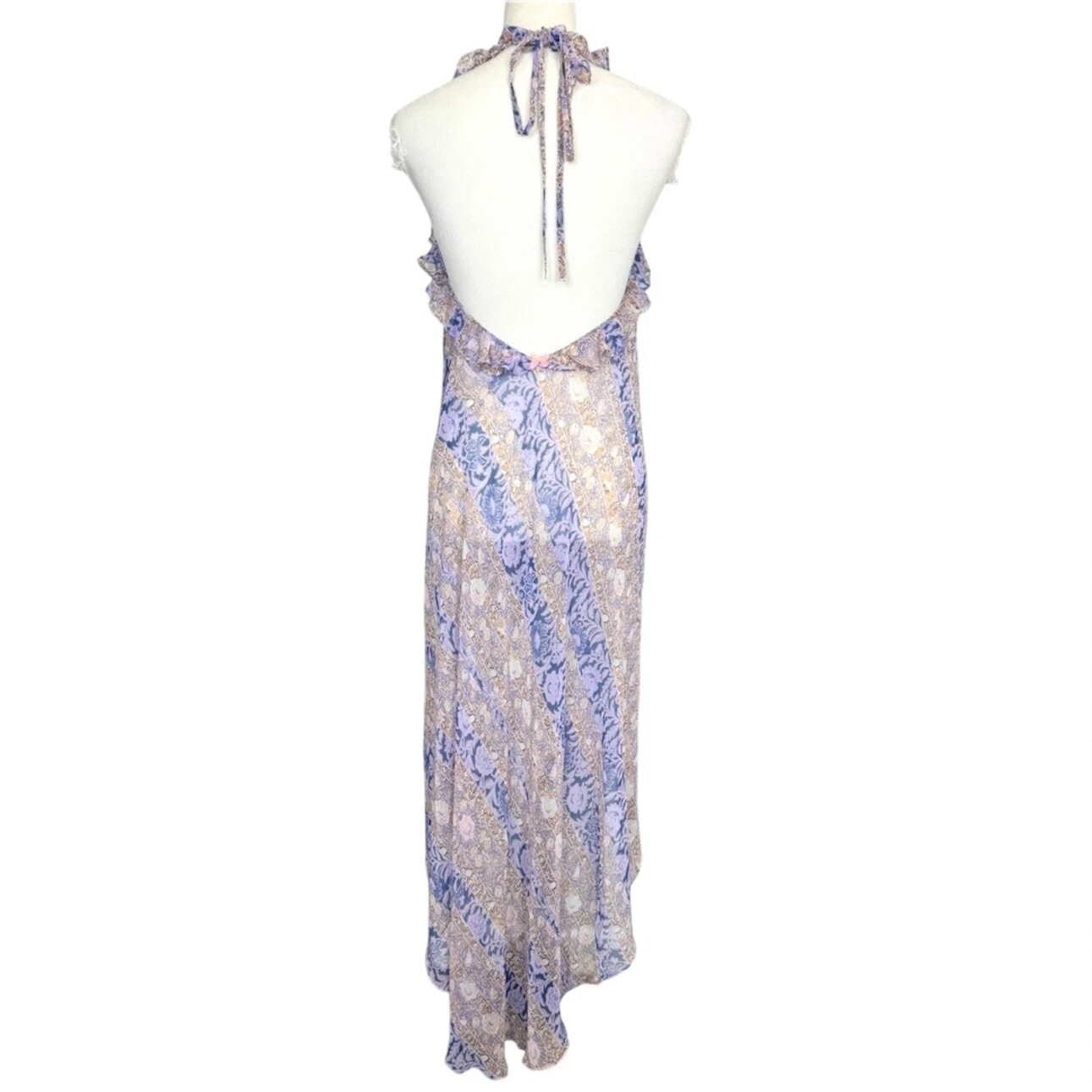 UNDERCOVER Maxi Abito Babydoll Asimmetrico Victoria’s Secret Taglia M Scollo a V Pizzo Trasparente