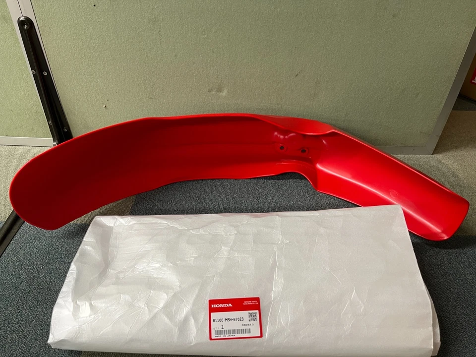 Guardabarros delantero Honda 00-07 XR650 R OEM rojo lucha plástico genuino guardabarros rojo Foto 2 de 4