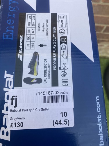 Babolat Mens Propulse Fury Clay - Size 10 - Picture 4 of 5