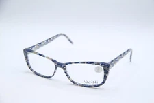 NEW VANNI MOD. V1915 A40 BLUE BROWN CLEAR AUTHENTIC EYEGLASSES 53-15