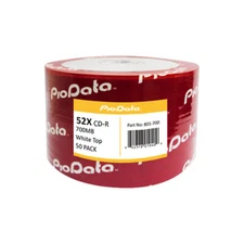 50 PC PioData 52X 700 MB 80 MIN CD-R White Top non-printable Blank Disc 831-700