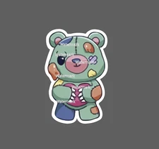 Teddy Bear Sticker Horror Cute Waterproof
