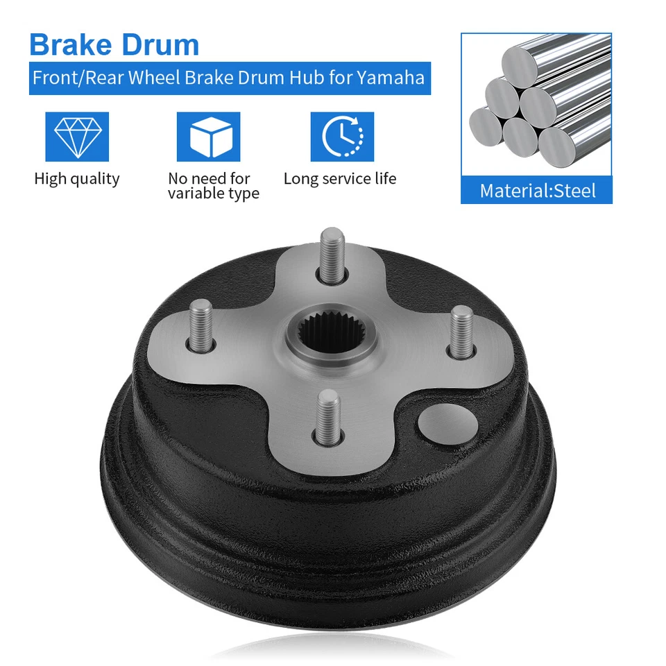 Tambor de freno de rueda delantera/trasera para Yamaha Timberwolf 250 YFB250 YFB250FW 1994-2000 Foto 3 de 4