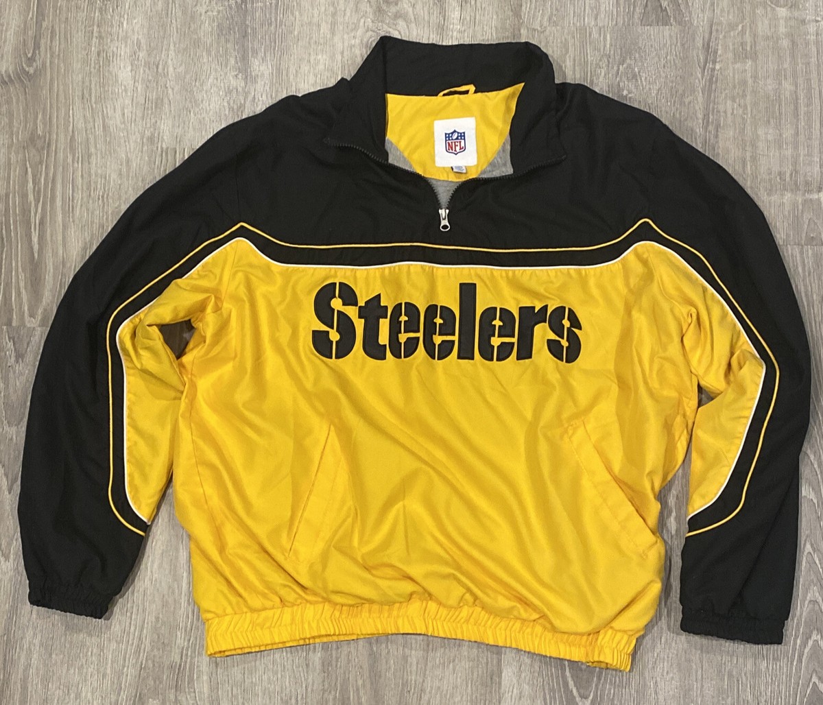 NFL Vintage Authentic Steelers Jacket Lined GREAT GRAPHICS