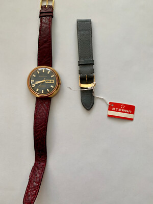 Eterna Matic Anatomic Sevenday Gold Plated Vintage 1969-1971, selten