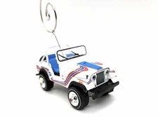 1976 Jeep CJ-5 SUV Custom Christmas Ornament 1:64 Diecast White