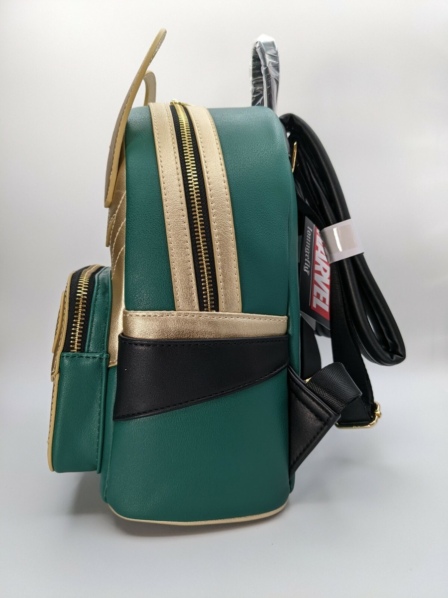 【Lounge Fly】Marvel llic Loki Mini Backpack Loungefly Marvel Loki TVA Lenticular Multiverse Mini