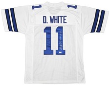 Dallas Cowboys Danny White Signed White Jersey 
