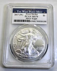 2017 (W) Silver Eagle $1 MS 70 PCGS Struck at The West Point Mint First Strike