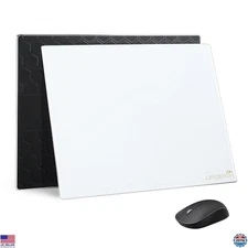 Premium Glass Mouse Pad with Micro Etched Surface & Silicone Base for Gaming