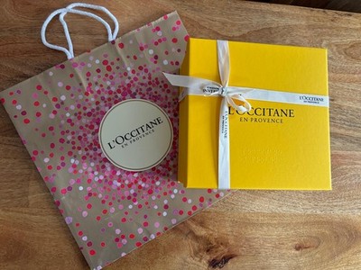 L Occitane en Provence leere gelbe Geschenkbox und Tasche 