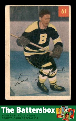 Leo Labine #61 1954 Parkhurst card