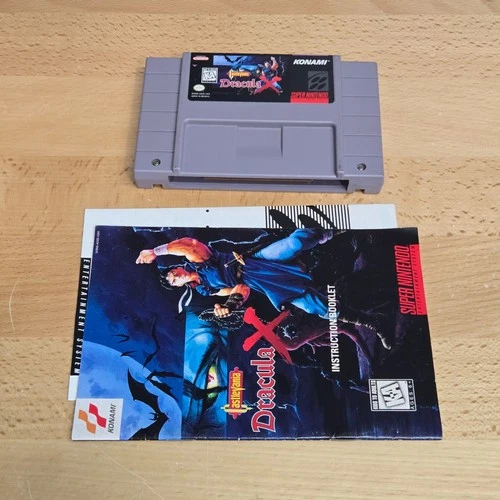 Castlevania Dracula X Super Nintendo SNES w/Manual  1995 Tested Working