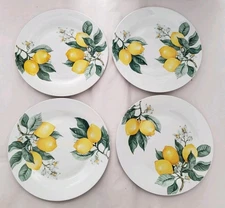 Royal Norfolk Dinner Plates Lemon Motif (Set of 4)  10.5" 