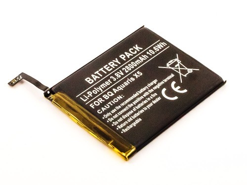 ECO Li-Polymer Battery Charger Akku for BQ Aquaris X5 3,8V 2800mAh